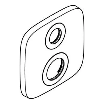 Vodovodní baterie Hansgrohe náhradní krycí rozeta 15,5 x 15,5 cm chrom 9279000