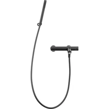 Vodovodní baterie Vanová baterie Paffoni Light se sprchovým setem 150 mm černá LIG023NO