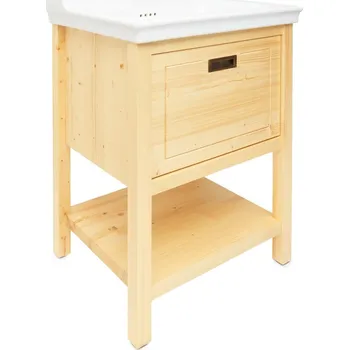 Koupelnová skříňka s umyvadlem Naturel Country 65x85x53 cm přírodní COUNTRY65ZNA