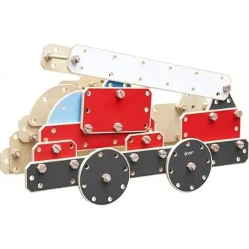 Dřevěná hračka Dřevěné vozidlo červené Classic World