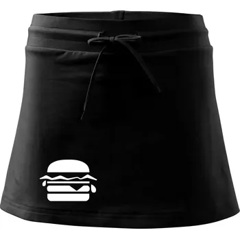 Dámská sukně Hamburger ikona - Sportovní sukně - two in one - S ( Černá )