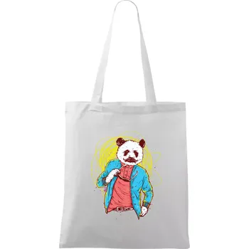 Panda Bear - Taška bavlněná - 42 x 38 cm ( Bílá )