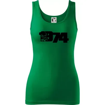 Dámské oblečení Husákovo dítě - 1974 - Dámské tílko - XS ( Středně zelená )
