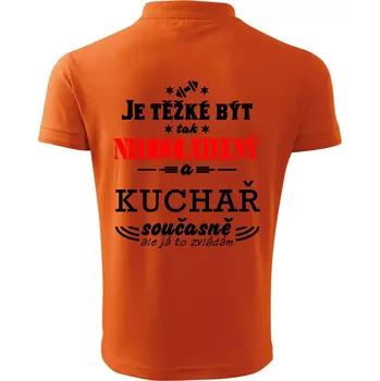 Pánská košile Je těžké být neodolatelný kuchař - Polokošile pánská Pique Polo 203 - 2XL ( Oranžová )