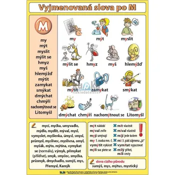 Český jazyk Vyjmenovaná slova po M A4 (30x21 cm)
