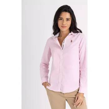 Dámská košile U.S.Polo Assn. dámská košile s dlouhým rukávem růžová XL