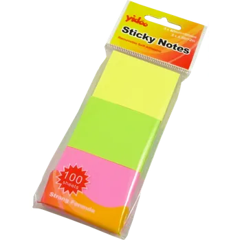 Samolepící bloček Samolepicí bloček 50 × 40 mm, 3 × 100 ks, mix neon barev