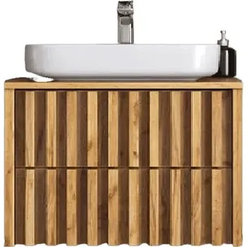 Koupelnový nábytek Koupelnová skříňka s krycí deskou SAT Delano 80x46 cm dub mat DELANO80ZDDE