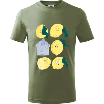 Citroni kreslení (studio-arte.cz) - Tričko dětské bavlněné - 134 cm/8 let ( Khaki )