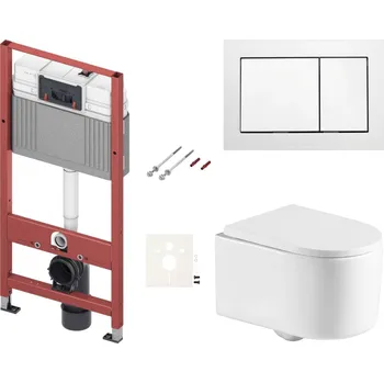 Bidet Závěsný wc set do lehkých stěn / předstěnová SAT SIKOTSTOR72400