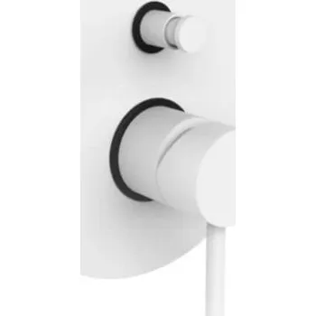 Vodovodní baterie Sprchová a vanová baterie Paffoni Light včetně podomítkového tělesa bílá LIG015BO