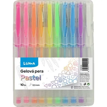 Gelové pero LUMA - sada 10 barev PASTEL