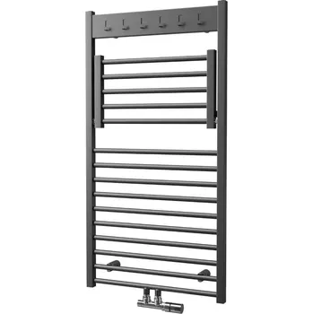 Radiátor Radiátor kombinovaný ISAN Flexi s háčky 95,5x60cm černý samet střed. připojení DFLH09550600CSM