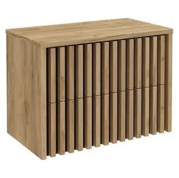 Koupelnový nábytek Koupelnová skříňka s krycí deskou SAT Delano 80x56x45 cm dub mat DELANO80ZDCDE