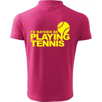 Pánská košile Playing tennis - Polokošile pánská Pique Polo 203 - M ( Purpurová )