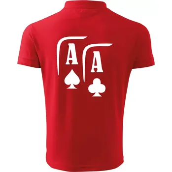 Pánská košile Poker AA - Polokošile pánská Pique Polo 203 - 4XL ( Červená )