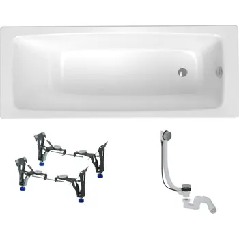 Obdélníková vana SAT Feel 150x70 cm smaltovaná ocel levá i pravá SATBVFEEL1505