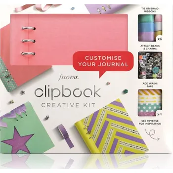 Diář Filofax Clipbook A5 kreativní set - pastel. růžová