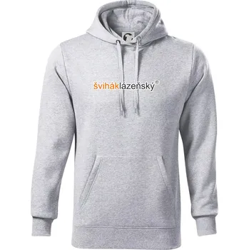 Pánská mikina Švihák lázeňský - Mikina pánská Cape s kapucí - 5XL ( Světlešedý Melír )
