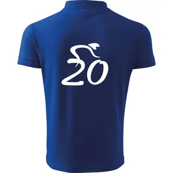 Pánská košile Cyklista slaví dvacítku (20) - Polokošile pánská Pique Polo 203 - 4XL ( Královská modrá )