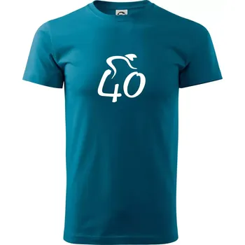 Cyklista slaví čtyřicítku (40) - Klasické pánské triko vyšší gramáže - M ( Petrolejová )