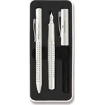 Dárková psací sada plnicí + kuličkové pero Faber-Castell Grip 2010 - bílá