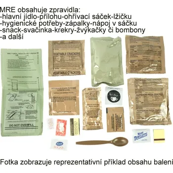 Originál US Army MRE Menu 14 Mexican style rýže a fazole