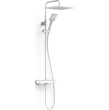 Sprchový set Sprchový systém TRES Over-Wall s termostatickou baterií bílá mat 19038702BM