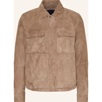 Paul & Shark Pánská Kožená Bunda, světle hnědá, 56