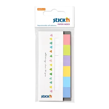 Samolepící bloček Papírové samolepicí záložky Stick'n 45 × 15 mm, 6 × 30 lístků, pudrové barvy