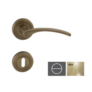 Nábytkové kování Klika LAURA2-R,mosaz lesk/lak,WC LAURA2ROLVWC