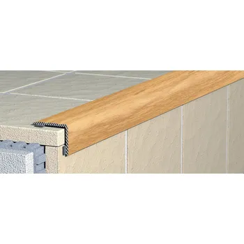ukončovací lišta Schodová hrana schodová Havos dřev.dub, hliník, délka 90 cm, výška hrany 9 mm, ALSHD990