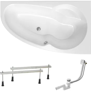 Asymetrická vana Laguna Luiza 160x95 cm akrylát pravá SIKOLU1600PAPN