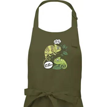 Kuchyňská zástěra Chameleoni jak sis to užila - Pánská zástěra na vaření - Univerzální velikost ( Khaki )