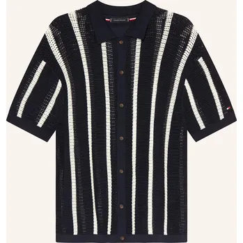 Pánská košile Tommy Hilfiger Pánská Úpletová Košile Regular Fit, tmavě...