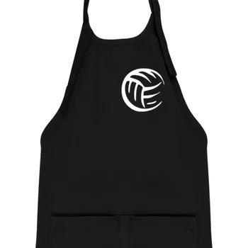 Kuchyňská zástěra Volejbal míč prso - Dětská zástěra na vaření - Univerzální velikost ( Černá )