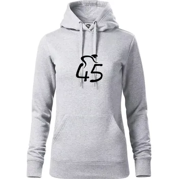 Dámská mikina Cyklista slaví pětačtyřicítku (45) - Mikina dámská Cape s kapucí - XL ( Světlešedý Melír )