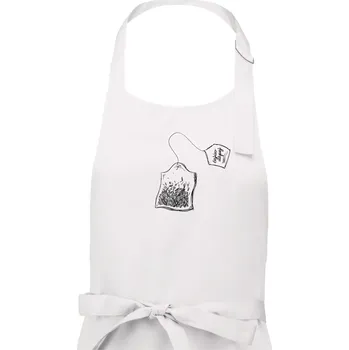 Kuchyňská zástěra Čaj - čajův nápoj - Dámská zástěra na vaření - Univerzální velikost ( Bílá )