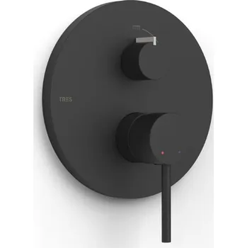 Vodovodní baterie Sprchová a vanová baterie TRES Study Exclusive bez podomítkového tělesa černá matná 26228110NM