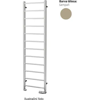 Radiátor Radiátor ISAN Aura 138x40 cm šampaň metalíza DDIN13800400CHA