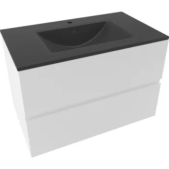 Koupelnový nábytek Koupelnová skříňka s umyvadlem Naturel Verona 80x50x45,5 cm bílá mat VERONA80BMU4