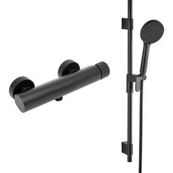 Vodovodní baterie Sprchová baterie SAT Evolution se sprchovým setem 150 mm černá matná SATBSEVO268CSET1