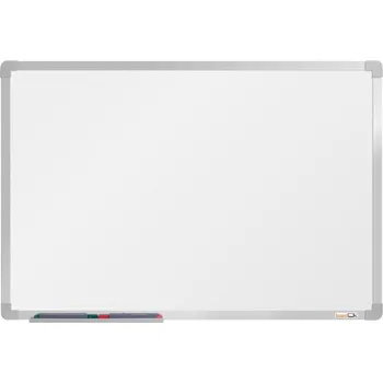 boardOK Bílá magnetická tabule s keramickým povrchem 60 × 90 cm, stříbrný rám