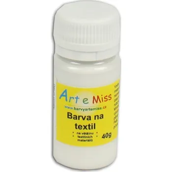 Speciální výtvarná barva Barva na textil 40g - barva bílá