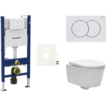Bidet Cenově zvýhodněný závěsný WC set Geberit do lehkých stěn / předstěnová montáž+ WC SAT Brevis SIKOGESBRED01