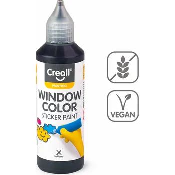 Výtvarná barva Barva na sklo Creall Window color, 80 ml, černá