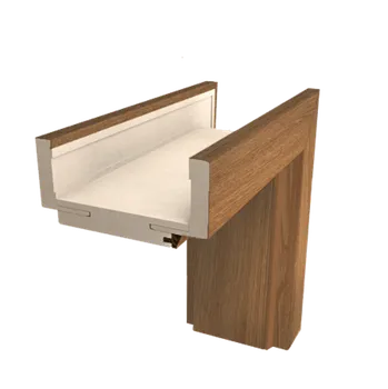Stavební výplň Obložková zárubeň Naturel 60 cm pro tloušťku stěny 14-16 cm ořech karamelový pravá O4OK60P