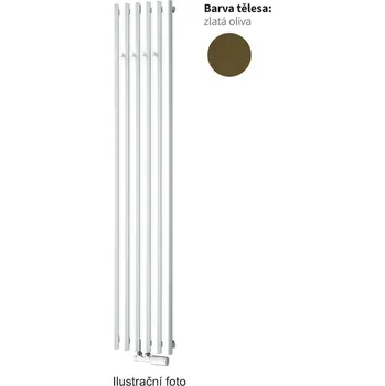 Radiátor Radiátor ISAN AKROS 150x35cm s háčky zlatá oliva DAKH15000350ZO