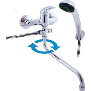 Vanová baterie RAV SLEZÁK Sázava se sprchovým setem 150 mm chrom SA556.5/1