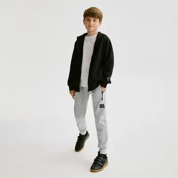 Chlapecké kalhoty Reserved - Bavlněné kalhoty s kapsami - světle šedá - 113FI-09M - 113FI-09M-146